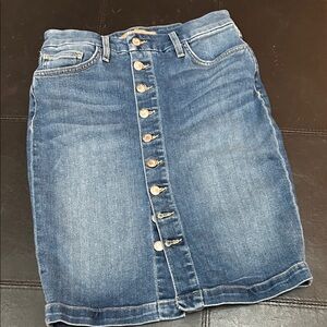 Joe's Jeans Blue Button-Down Pencil Skirt